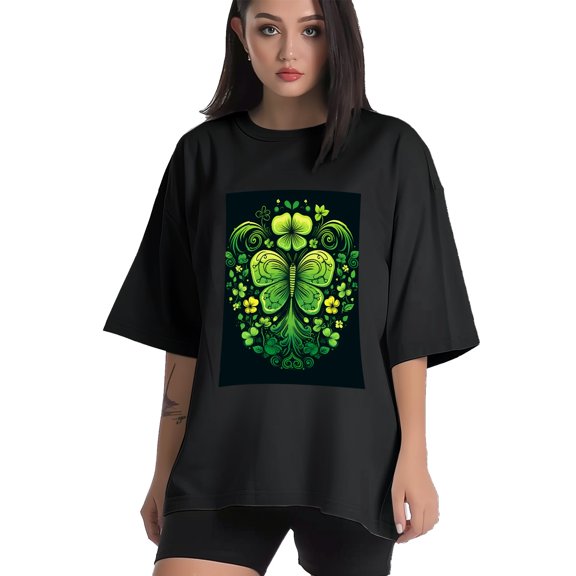 Plus Size Shirt for Women Black Tops for Women Short Sleeves Shirt for Women ST Patrick T Shirt Crewneck Shirt for Women XS