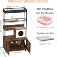 thumbnail image 3 of Multi-Functional Hidden Cat Litter Box Furniture, 2-In-1 Enclosure with Play Zone, Storage Shelves & 150 Lb Capacity, 3 of 9