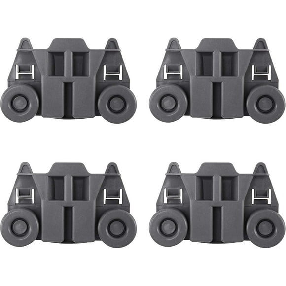 Replacement Dishwasher Roller W10195417 Extra Durable - For Whirlpool And Kenmore Dishwashers- 4 Pack