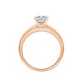 thumbnail image 3 of GEMOUR Rose Gold Plated Sterling Silver 1 ct Princess Cut Cubic Zirconia Solitaire Ring, Size 7, 3 of 4