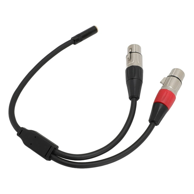 Cable Divisor En Y, Estéreo Flexible Resistente A La Erosión 1/8 A Doble XLR Hembra Cable En Y Transmisión De Pérdida Mínima De Señal Sin Ruido Para Mezclador De Sonido