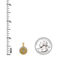 thumbnail image 4 of 10k Yellow Gold Cubic Zirconia Saint Benedict Religious Medallion Charm Pendant, 4 of 5
