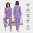 thumbnail image 6 of VIAOLI Women's Medical Scrubs Set - Half Zip Top and Straight Leg Pants, Multiple Pockets for Nurses & Doctors, 6 of 7
