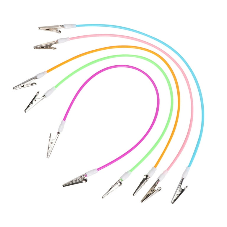 5Pcs Colorful Dental Bib Clips Chain Autoclavable Silicone Scarf