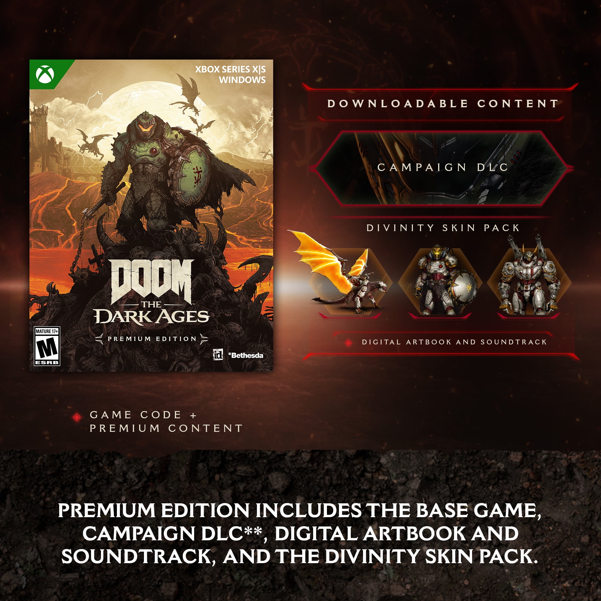 Doom The Dark Ages: Premium Edition - Xbox One, Xbox Series X|S, Windows 10 [Digital]