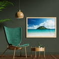 thumbnail image 2 of Island Wall Art with Frame, Poda Island in Thailand South Tropic Paradise Hot Sun with Clouds Photo, Printed Fabric Poster for Bathroom Living Room, 35" x 23", Blue White Cream, by Ambesonne, 2 of 2