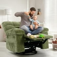 thumbnail image 2 of Danolapsi Rocking Recliner Chair,360° Swivel Rocker Chair for Small Spaces,Upholstered Fabric Glider Nursery Chair with Side Pockets for Living Room,Q235 Steel Frame Lazy Boy Recliner Single Sofa, 2 of 7