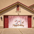 thumbnail image 5 of Floral Design Banner 21st Milestone Birthday Decorative Hanging Rose Gold Streamers for Celebration Event Party, 5 of 9
