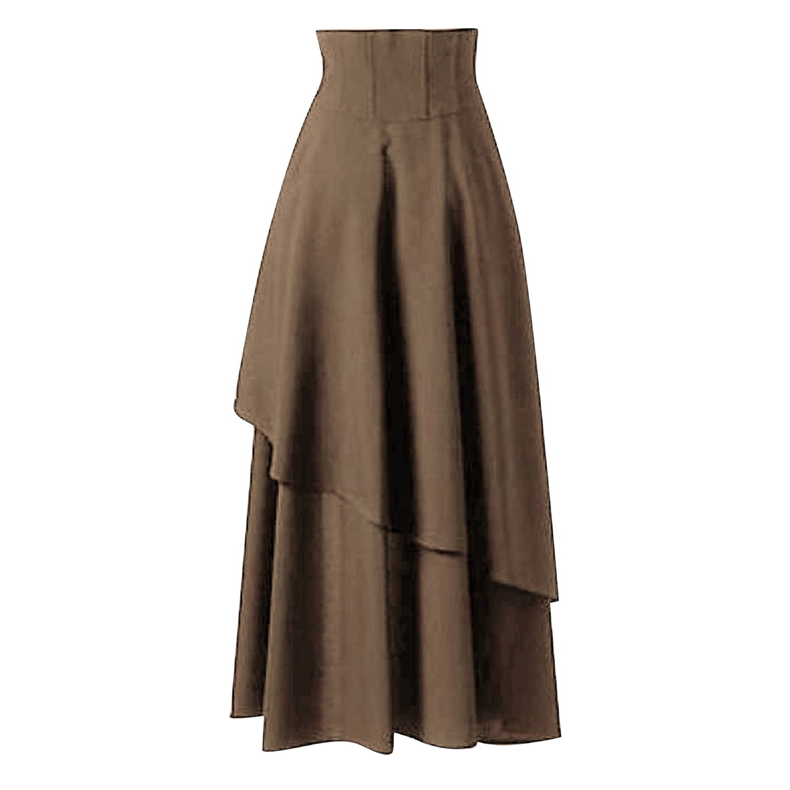 VBARHMQRT Female Long White Skirt Women's Steampunk Gothic Clothing Vintage Cotton Black Lace Skirts White Pencil Skirt Summer Skirts Long Cut