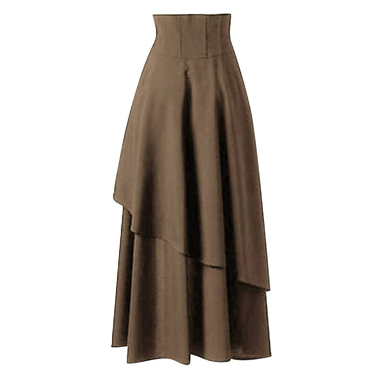 Women s Steampunk Gothic Clothing Vintage Cotton Black Lace Skirts plus Size Faux Leather Skirt Midi Skirts plus Size Swim Skirt Swim Skirt Leather Skirt for Women Skirt Women s Midi Skirt Walmart