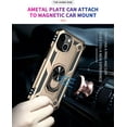 thumbnail image 6 of Phone Case for iPhone 14 Case, [ Military Grade ] Shock-Absorption Bumper Cover iPhone 14 Anti-Scratch Case with Ring Car Mount Kickstand for iPhone 14 6.1" - Gold, 6 of 11
