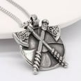 thumbnail image 6 of K-KED Men's Personalized Vintage Viking Axe Stainless Steel Pendant Necklace Chains-Gold, 6 of 9