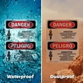 thumbnail image 5 of (2 Pack) Asbestos Cancer Lung Disease Bilingual OSHA Danger Sign, 5 of 7
