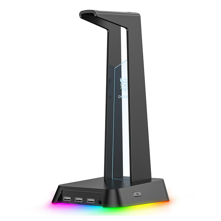 ONIKUMA Headset Display Stand ST 2 with 3 USB Audio Headphone