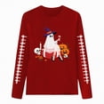 thumbnail image 4 of Godom Halloween Shirts for Women Cute Ghost Shirt Fall Pumpkin Tshirt Graphic Tees casual Long Sleeve Tops, 4 of 4