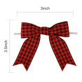 thumbnail image 4 of Meseey 50 Pzas Lazos de Cinta Grosgrain a Cuadros Rojos y Negros de 7.5 cm, 4 of 8