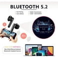 thumbnail image 3 of Wireless Earbuds, IPX7 Waterproof True Wireless Bluetooth Earphones, Noise Canceling Sports Headset, Pop-ups Auto Pairing with Charging Case, for iPhone, Android, Samsung(Black), 3 of 8
