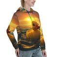 thumbnail image 2 of Yiaed Cartoon Swimming Yellow Duck Print Womens Casual Hoodies Crew Neck Long Sleeve Sweatshirts With Pocket Pullover Tops Women's Hooded Sweatshirt-Large, 2 of 5