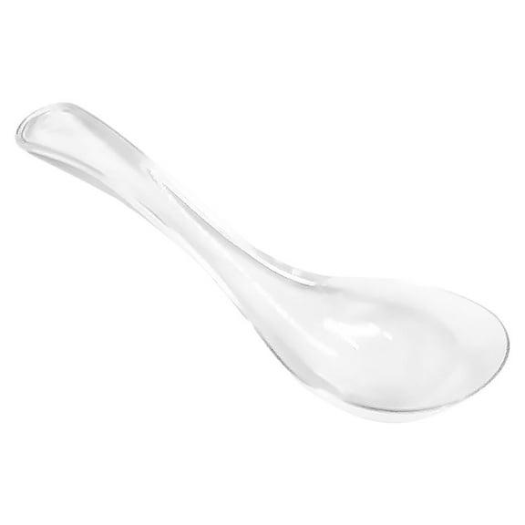 SOPOTUTU Transparent Glass Serving Tablespoon for Kitchen and Home Use, Clear Spoon, 1 Piece