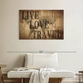 thumbnail image 2 of Elephant Stock Live Love Travel Map Wall Art - Horizontal Canvas Wall Art - Living Room Wall Decor - Inspirational And Typography Canvas - Gray And Beige Decor - 39" x 26", 2 of 8