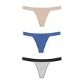 thumbnail image 1 of Xmarks Womens Thongs Underwear Cotton Breathable Low Rise Hipster Panties Sexy 3 Pack L, 1 of 9