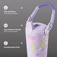 thumbnail image 2 of TAL Hudson 24oz Stainless Steel Water Bottle with Paracord Handle, Flower Design, 2 of 10