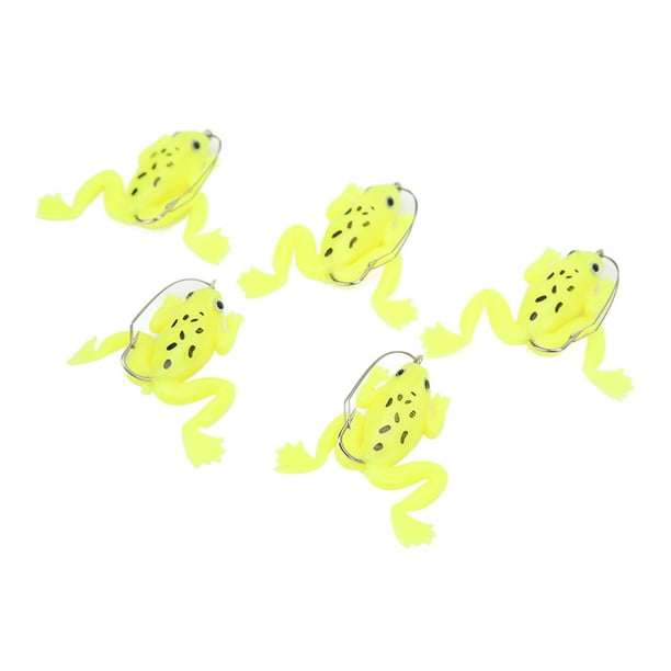 Swimming Bait, Lure Rubber Body 5pcs For Outdoor Fluorescent Yellow