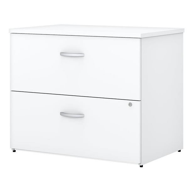 Easy Office 2 Drawer Lateral File in Pure White Engineered