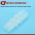 thumbnail image 6 of Unique Bargains Plastic Hose Barb Fitting 9/16" to 5/8" Hose ID Connectors Aquarium Plastic Clear 5 Pcs, 6 of 7