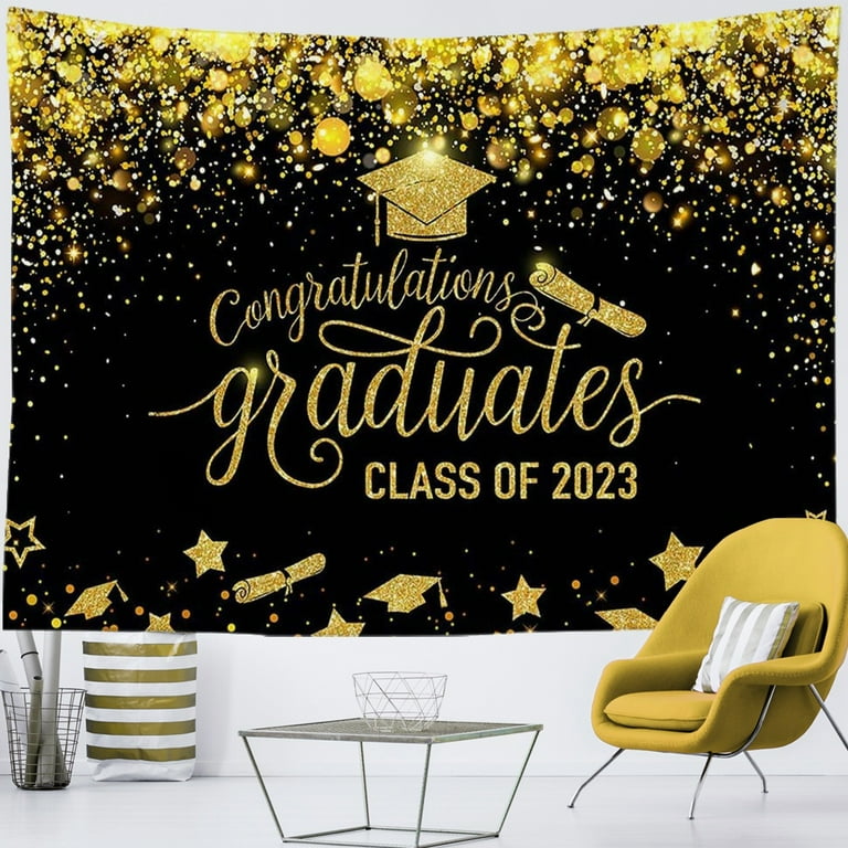 Graduation Backdrop with GRAD Balloons for Kids Class of 2023