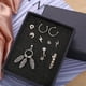 thumbnail image 3 of Fiudx Pendientes Bohemios con Diseño Geométrico de Perlas Redondas, Elegantes Joyas de Acetato Acrílico, Accesorio Versátil para Bodas, Fiestas y Reuniones, Regalo Perfecto para Madres, Novias y Amig, 3 of 6