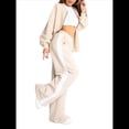 thumbnail image 3 of Conjunto de 2 Piezas para Mujer: Sudadera Informal de Larga con Cremallera y Pantalones Deportivos de Pierna Albaricoque S, 3 of 10