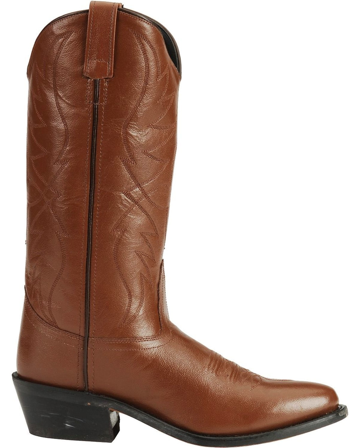 Old West Mens Smooth Leather Cowboy Boot Walmart