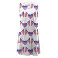 thumbnail image 3 of WILLBEST Robe d'Été Jour de l'Indépendance pour Femmes 4 Juillet Imprimée Boho pour Femmes Robe d'Été Décontractée Col Rond Sans Manches Robe de Plage Robe S, 3 of 3
