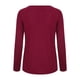 thumbnail image 3 of Gibobby Playera Térmica Ligera Tops de otoño-invierno Hollow Drill Top de mezcla de algodón de manga larga Tops de talla grande para mujer（Rojo， XL), 3 of 5