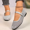 thumbnail image 7 of Jamicy Women's Summer Ballet Flats Breathable Flat Loafers Bow Knot Buckle Round Closed Toe Mesh Comfortable Shoes, 7 of 7