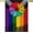 Hate Has No Home Here, variant on Progress Pride Rainbow Decorative House Flag, LGBTQ Gay Lesbian Transgender Bisexual Garden Yard Outside Pride Month Decorations, Sunflower Hate Has No Home Here Outdoor Large Home Decor 28x40