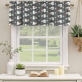thumbnail image 2 of Christmas Snowman Curtain Valances for Windows, Kitchen Valance Window Treatments Panel 2 Pack, Xmas Snowflakes Winter Grey Textured Rod Pocket Short Curtains for Bathroom Bedroom 54 x 18 Inch, 2 of 8