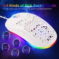 thumbnail image 5 of Ratón de computadora ligero con cable 5 RGB retroiluminado tipo C 7200 DPI para Apple MacBook Pro 2017/2016 (blanco), 5 of 5