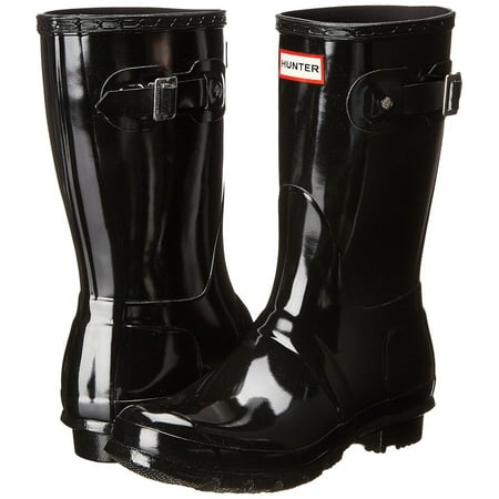 Hunter Women's Original Short Gloss Rain Boots (Black / Size 6)