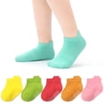 thumbnail image 4 of Zhuge Calcetines antideslizantes para niños, transpirables y suaves, uso diario, empalme de color, 6 pares, Código M, 4 of 5