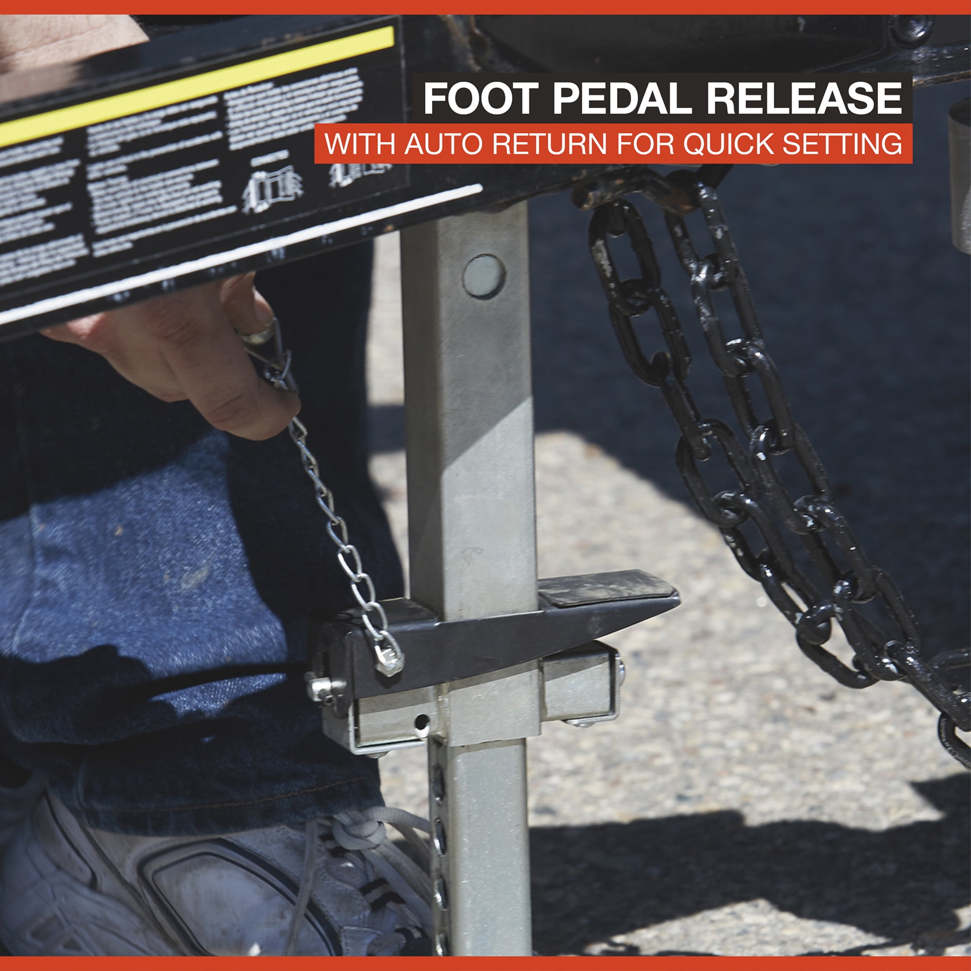 Ultra-Tow XTP Fast-Action Square Tube Trailer Jack, 2000-Lb., Topwind, A-Frame Mount, Bolt-On