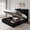 Black, variant on iPormis Queen Lift Up Storage Bed Frame with Charging Station, Upholstered Platform Bed Frame with Velvet Headboard, Hydraulic Storage,Black