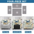 thumbnail image 6 of Xoenoiee Butterfly Daisy Print Recliner Chair Covers Heavy Duty 4 Pieces Lazy Boy Recliner Cover for Recliner Chair, Washable Recliner Slipcovers for Pets Kids, 6 of 7