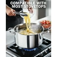 thumbnail image 3 of Cooks Standard Multi-Ply Clad 6 Quart Stock Pot, Stainless Steel Soup Pot with Stainless Lid, Cooking Pot for Pasta, Spaghetti, Stockpot with Even Heating, Induction Cookware, 3 of 7