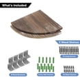 thumbnail image 4 of Rustic Finish Floating Shelves for Wall Solid Wood Wall Hanging Shelves Small Corner Shelf 2 Tier Set, 4 of 8