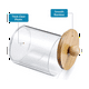thumbnail image 4 of Porta hisopos, organizador de baño, accesorios, contenedores de almacenamiento, frascos de plástico transparente con bambú para bolas de algodón, hilo dental, 4 of 6