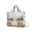 thumbnail image 7 of FORMRS Womens Corduroy Tote Bag Crossbody Shoulder Handbag with Pocket, Halloween Pumpkin Field, 7 of 7