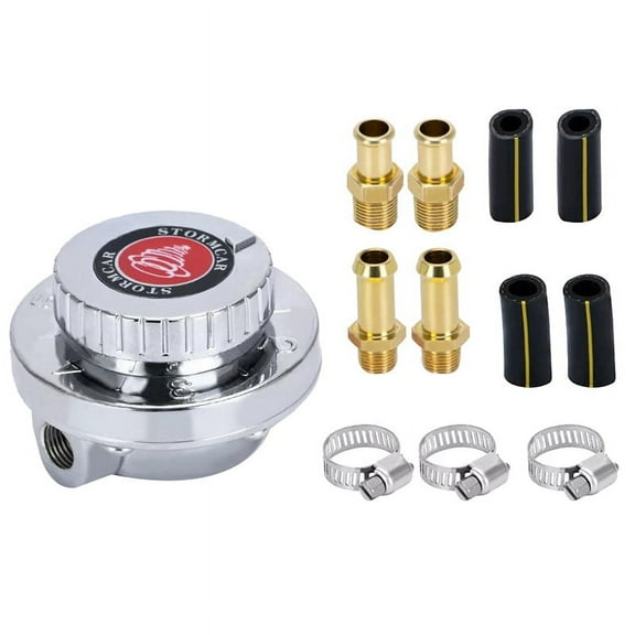 1-6 PSI Universal Adjustable Fuel Pressure Regulator Kit for Carburetor Engine