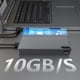 thumbnail image 3 of Caja SSD M.2 NVMe PCIe, Velocidad De 10 Gbps, Plug And Play Con Chip JMS583, Aleación De Aluminio, USB3.1 Gen2 Tipo C, Disipación De Calor Para PC/portátil/teléfono Móvil, 3 of 8